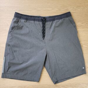 Kenneth Cole Shorts Men's XL Drawstring 4-Way Stretch Tech Gray Board Shorts